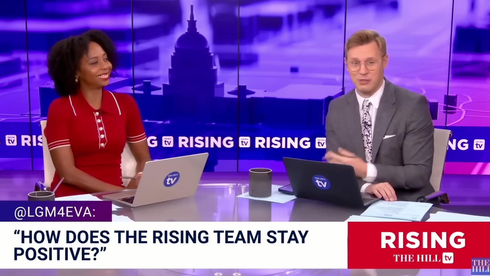 Rising hosts on set at The Hill